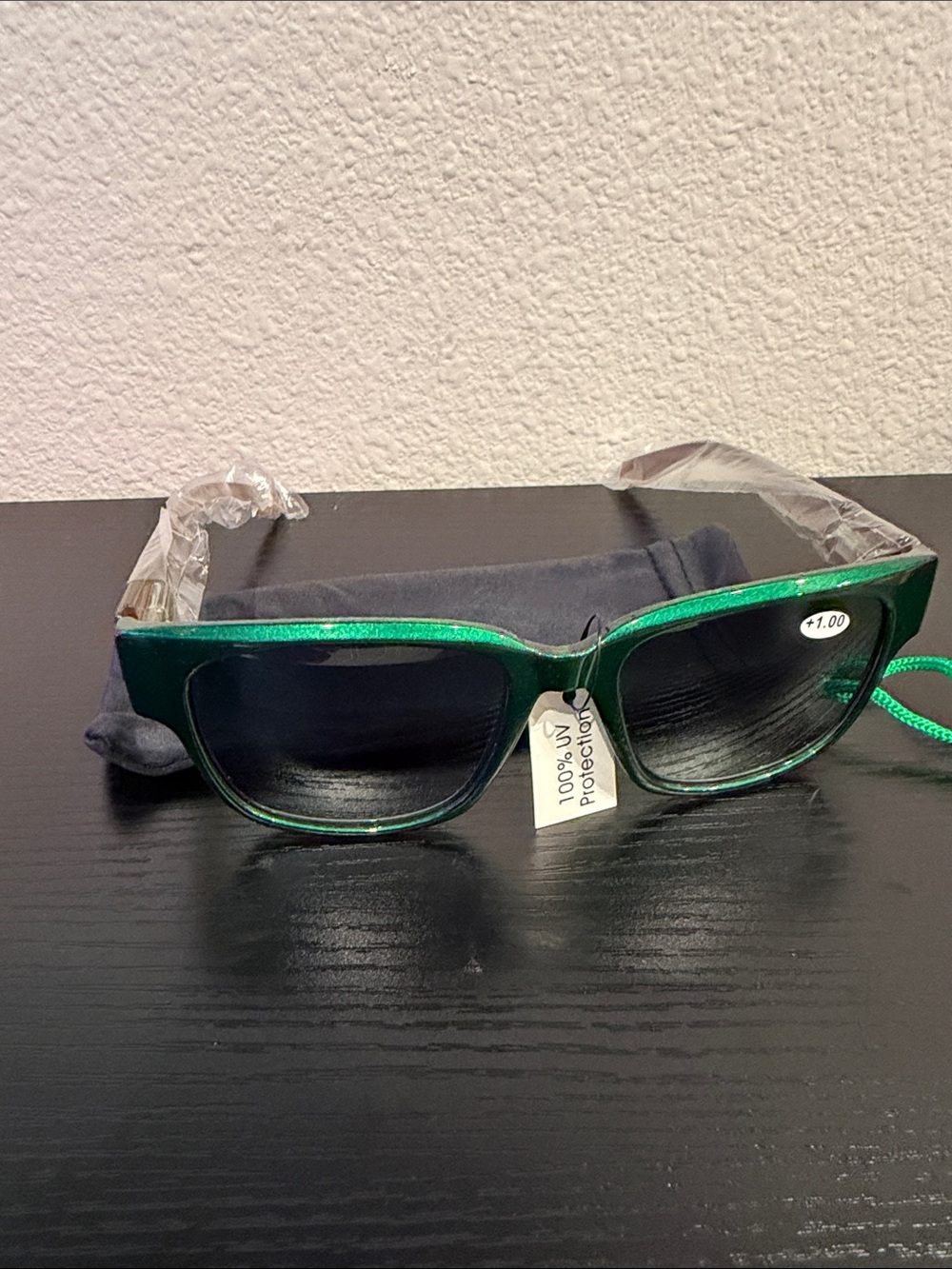 Womens Joy & Iman +1.00 Green Reading Sunglasses with UV Protection